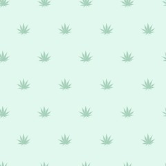 Ganja Marijuana Weed Seamless Pattern Vector