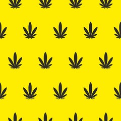Ganja Marijuana Weed Seamless Pattern Vector