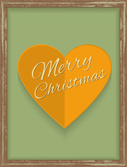 Vintage frame merry Christmas on background