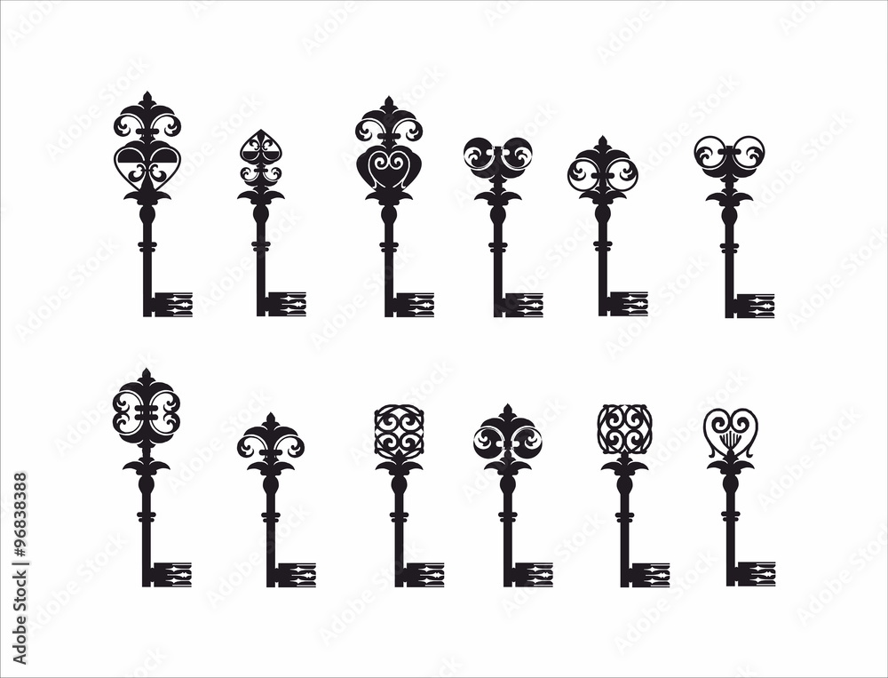 Wall mural Decorative Antique Keys