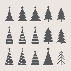 Christmas trees. Vector illustration