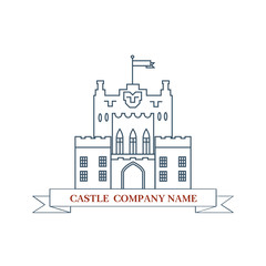 vector castle. Perfect logo for luxury real estate. Isolated illustration