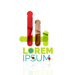 Logo, abstract geometric business icon