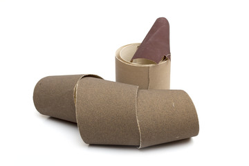 sandpaper on the white background
