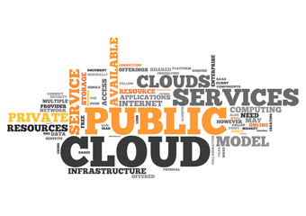 Fototapeta premium Word Cloud Public Cloud