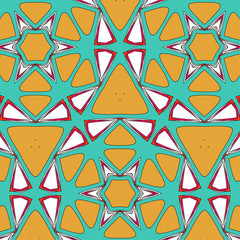 Fototapeta premium bright pattern in style of the fifties red, orange and neon