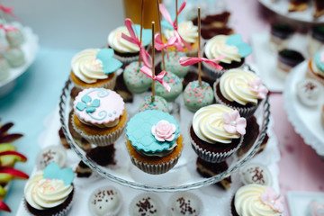 Delicious fancy wedding cake
