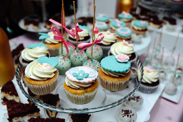 Delicious fancy wedding cake