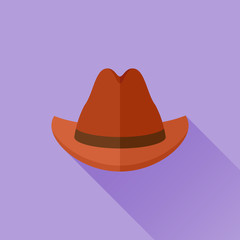 Cowboy hat flat icon