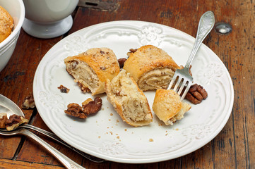 Georgian puff pastry with walnuts