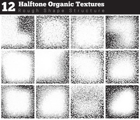 Set of halftone overlay textures