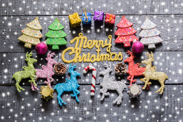 Christmas decoration snow