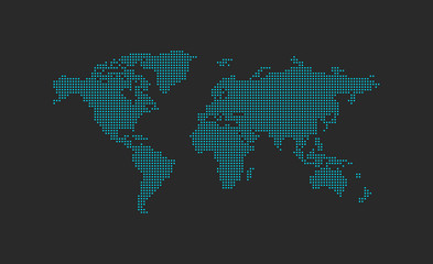 Dotted World Map Vector Design