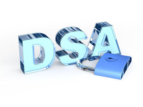 DSA acronym with lock