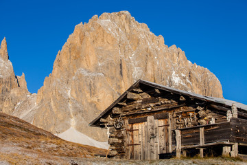 Mountain hut in Dolomites