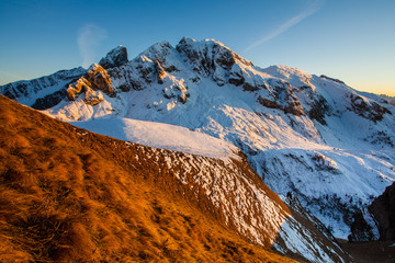 Fototapeta na wymiar Wonderful winter landscape in Dolomites