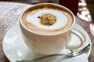 Close-up of Coffee,Cappuccino coffee cup
