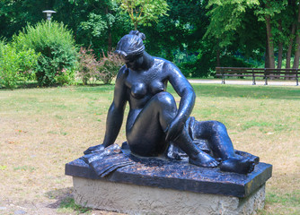 Park sculpture "Rest" (Poilsis). Druskininkai, Lithuania