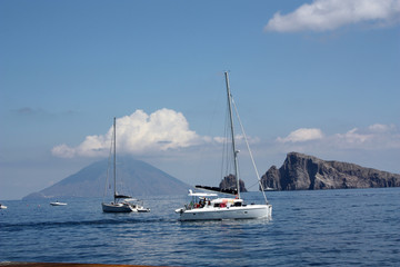 Blick auf Stromboli