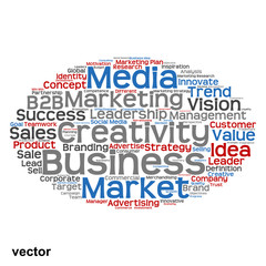 Vector conceptual business marketing word cloud