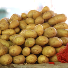 Potatoes in a market