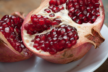 pomegranate on the table
