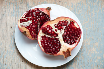 pomegranate on the table