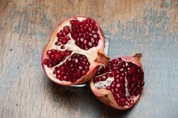 pomegranate on the table