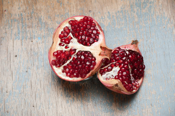 pomegranate on the table