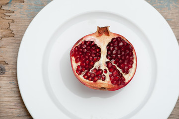pomegranate on the table