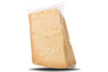 parmesan cheese on white background