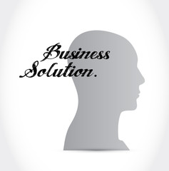 Business Solution brain sign concept