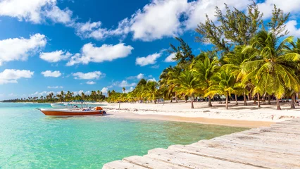 Fototapete Karibik Karibischer Strand in der Dominikanischen Republik