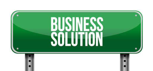 Business Solution road sign concept