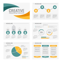 Vector template for multipurpose presentation slides with graphs and charts. Infographic element and symbol icon template. Powerpoint templates and themes