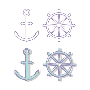 Anchors and steering wheel