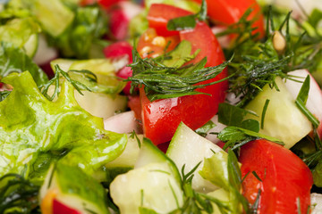 Fresh salad close up