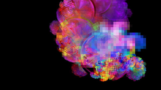 Computer rendered abstract fractal background for creative design