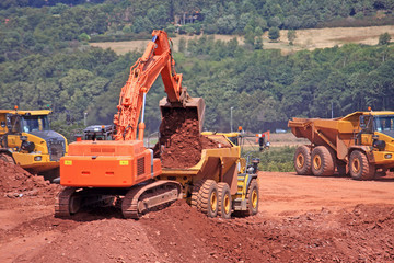 Digger and Dump Trucks