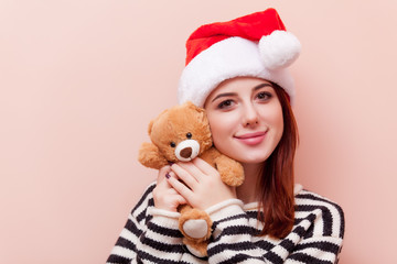 woman with teddy bear