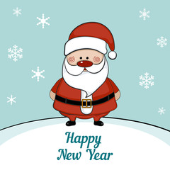 Christmas card with Santa.