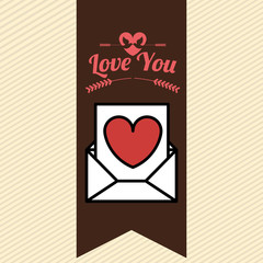 Fototapeta na wymiar love letter design 