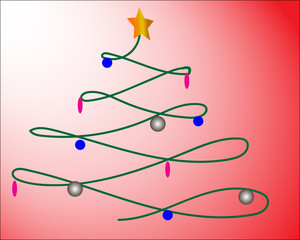 vector simple christmas three