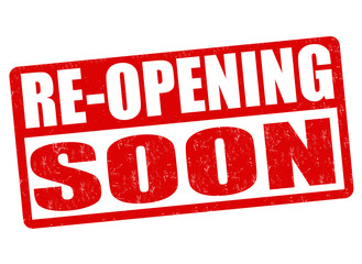 Re-opening soon stamp