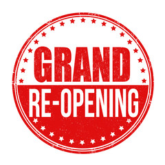 Grand re-opening stamp