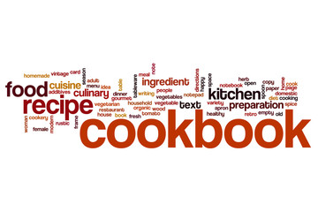 Cookbook word cloud concept