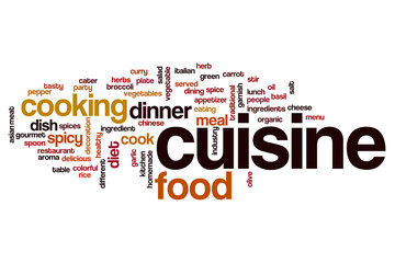 Fototapeta premium Cuisine word cloud concept