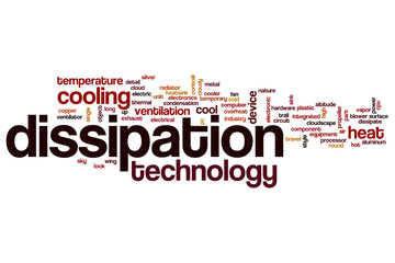 Dissipation word cloud concept