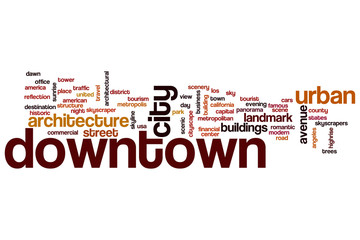 Downtown word cloud concept