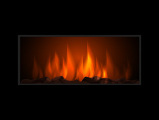 Vector fireplace